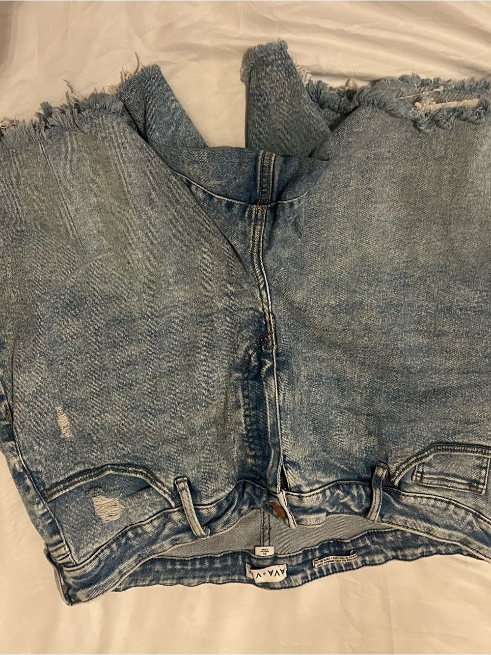 Ava & Viv Light Blue High Waist Denim Shorts - Picture 5 of 5